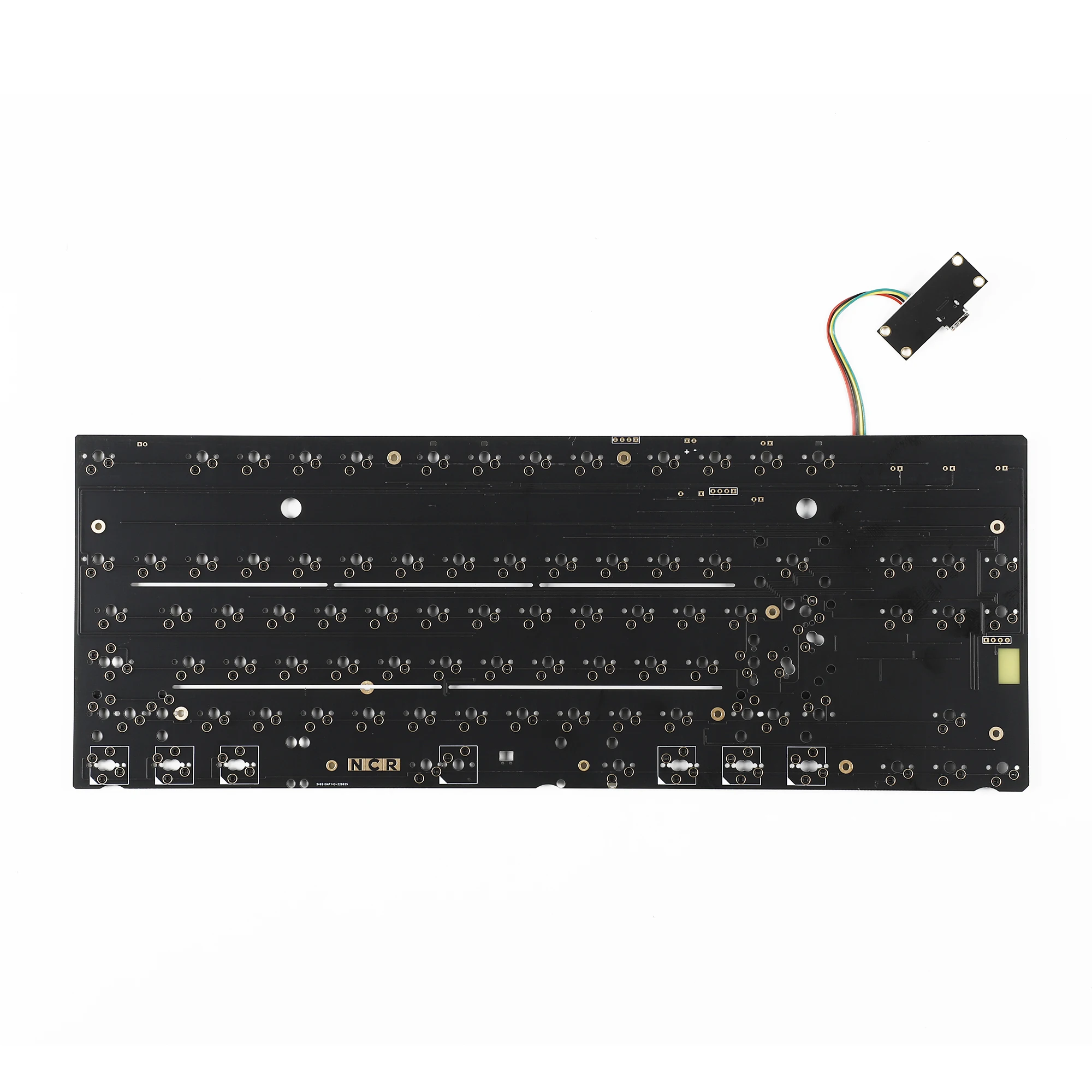 Imagem -03 - Kit de Teclado Mecânico Destacável Ncr80 80 Qmk Via tipo c Caixa de Plástico Pcb Placa de Fibra de Carbono Hot Swappable