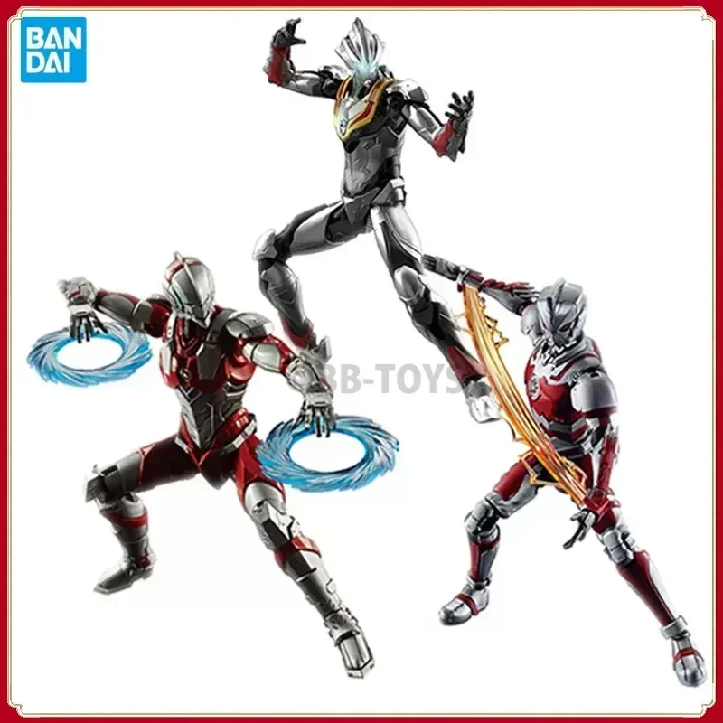 In Stock Bandai Original Genuine Ultraman FRS Decker Seven Ace Taro Tiga Trigger Zoff Anime Model Toys Action Figure Gifts