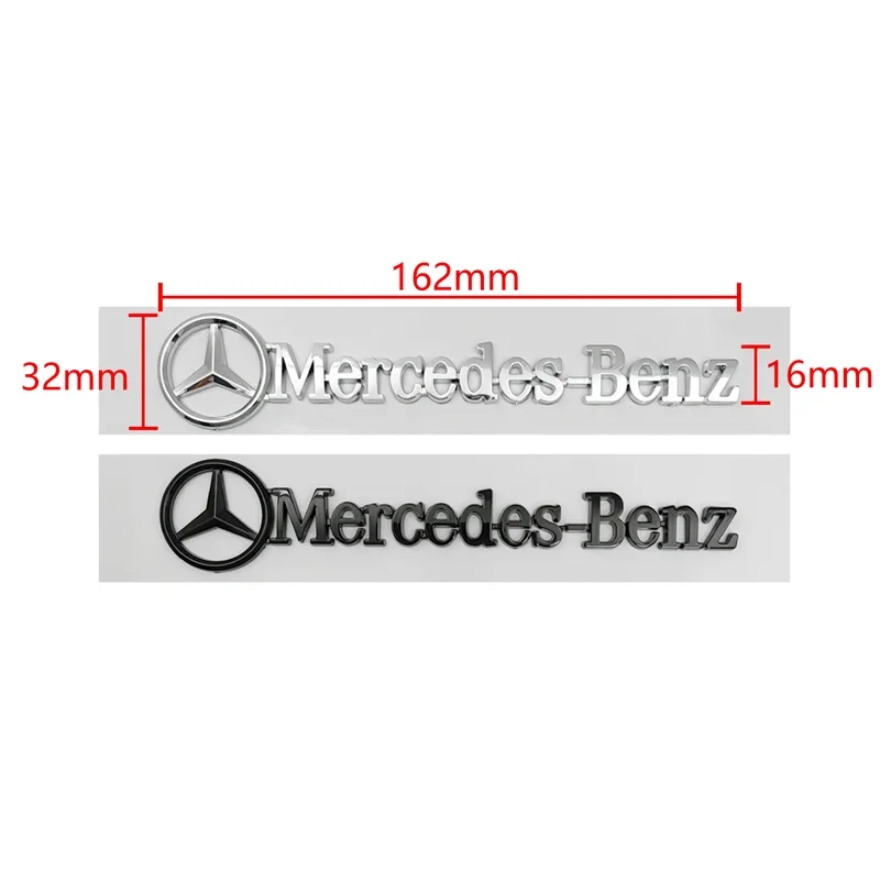ABS Car Emblem Logo for Mercedes-Benz Badge Rear Trunk Sticker W203 W204 W205 W211 W212 W213 W176 GLA CLA CLK CLS hubcap view 3