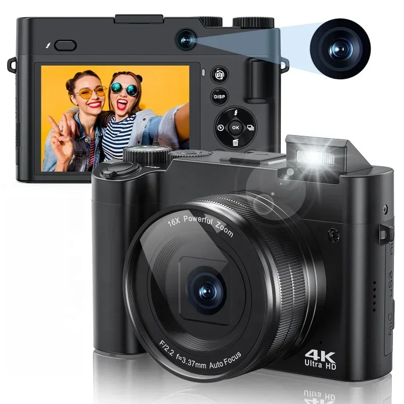 

In stock48MP Dslr 4k Compact Custom Travel Fotografica Camara De Fotos Vintage Professionnel for Photography Digital Cameras