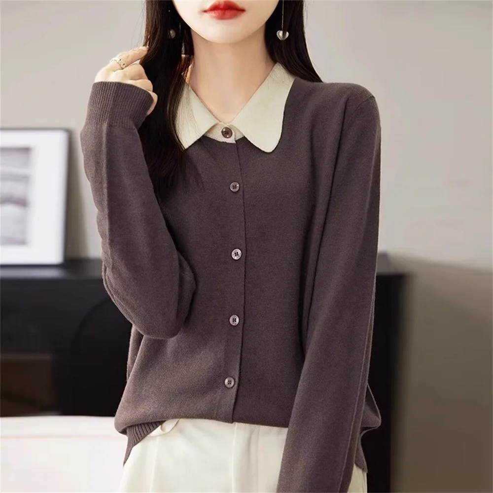 2025 Korean Fashion Autumn Winter Knitted Cardigan Jacket Women's Top Short Sweater for Outerwear Oversized Cardigan Clothing