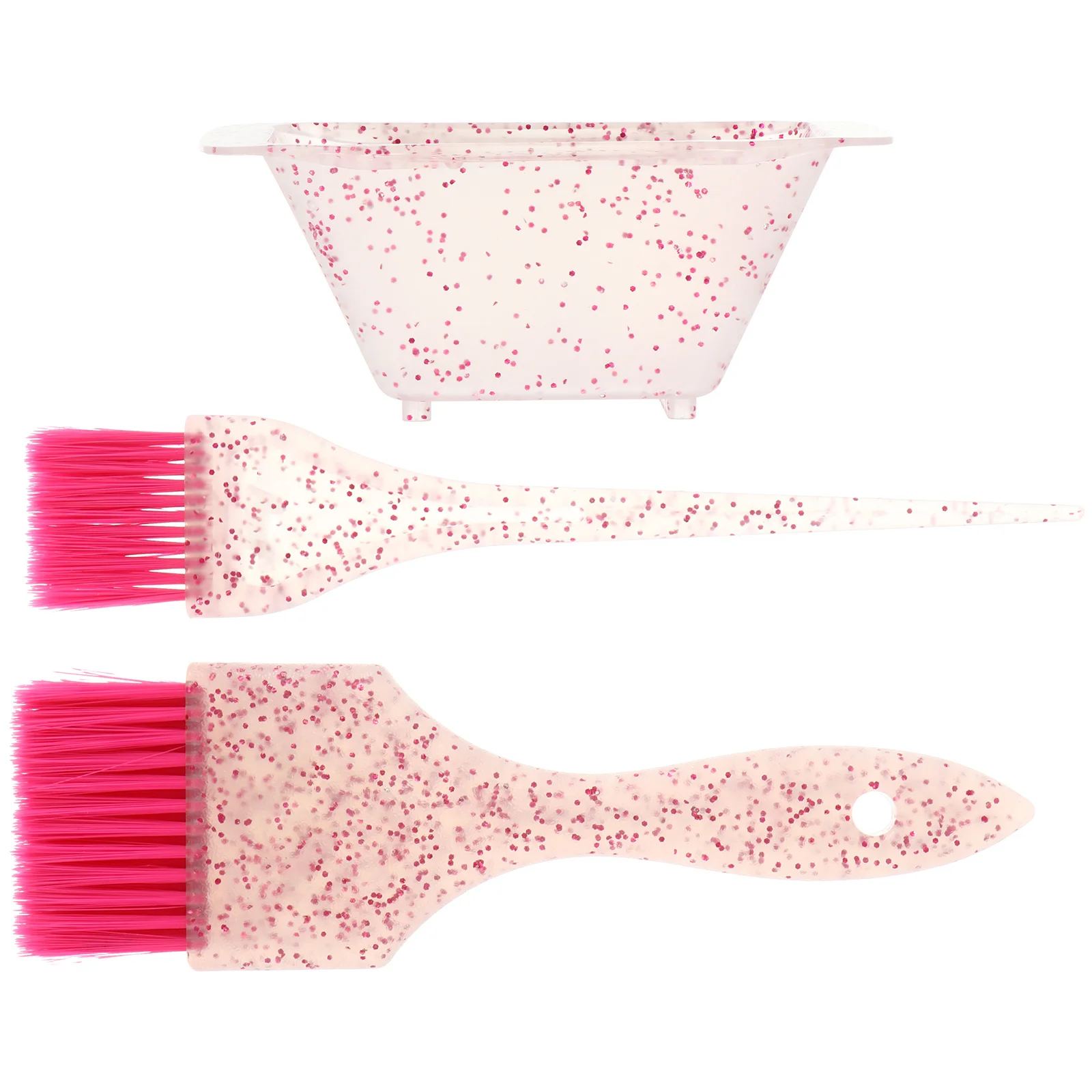 1 set Hair Dye Brush Bowl Set Tint Tool For Salon Diy Coloring Easy Distribution Ultra Bristles Comfort Handle - Image 2