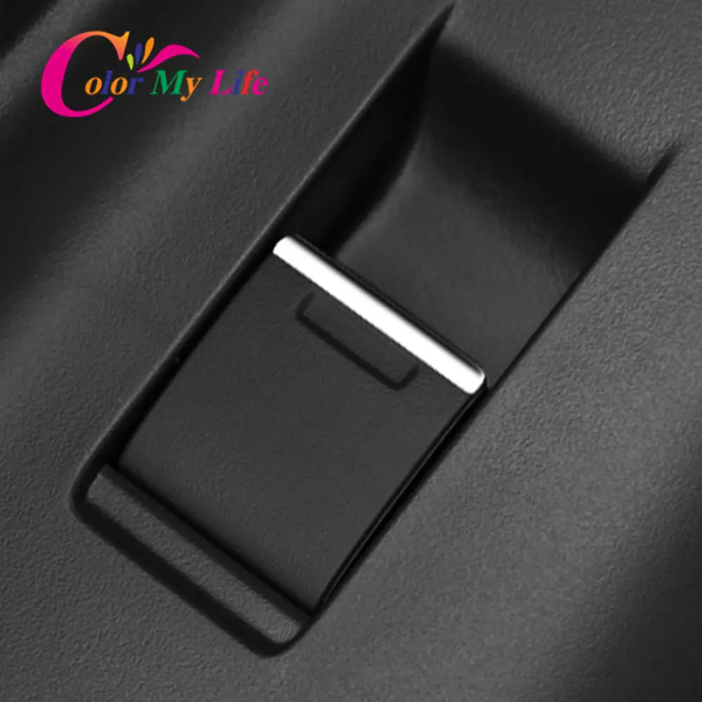 Windows Lift Switch Sticker Door Button Interior ABS Chrome Trim Decoration Sticker for Honda CRV CR-V Fit HRV City Accord
