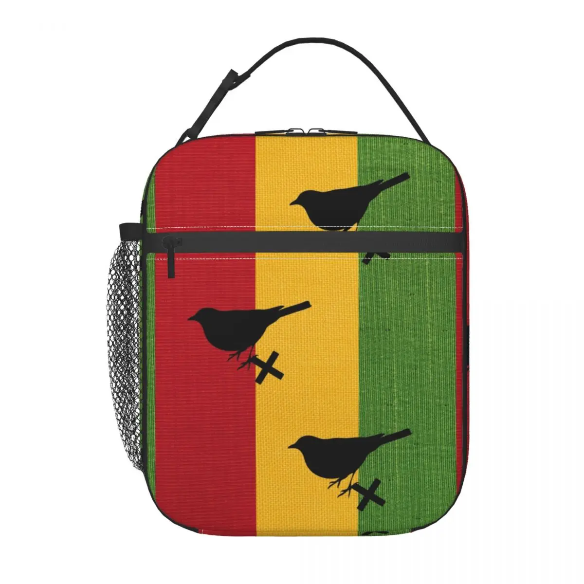 Vintage Ajax Bob Marley Insulated Lunch Tote Bag for Women Three Birds Resuable Thermal Cooler Bento Box School