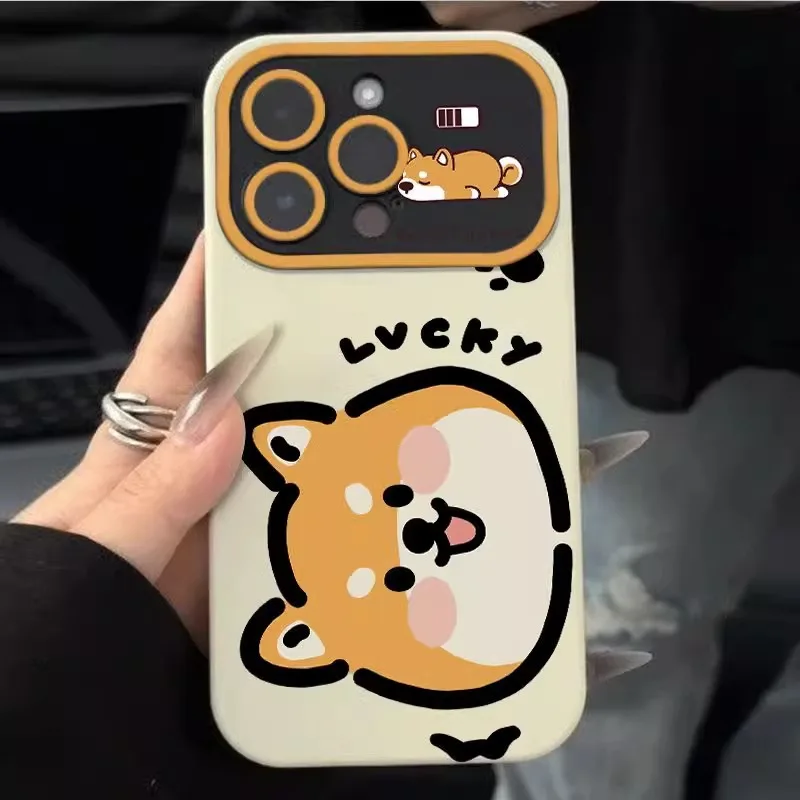 Lucky Puppy phone case for iPhone 15 14 13 12 11 x XR Xs SE2 SE 8 7 plus pro Max mini silicone cover