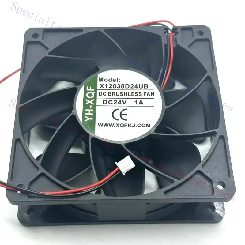 AAA+ WEA FOR   YH-XQF X12038D24UB DC 24V 1A 120x120x38mm 2-Wire Server Cooling Fan