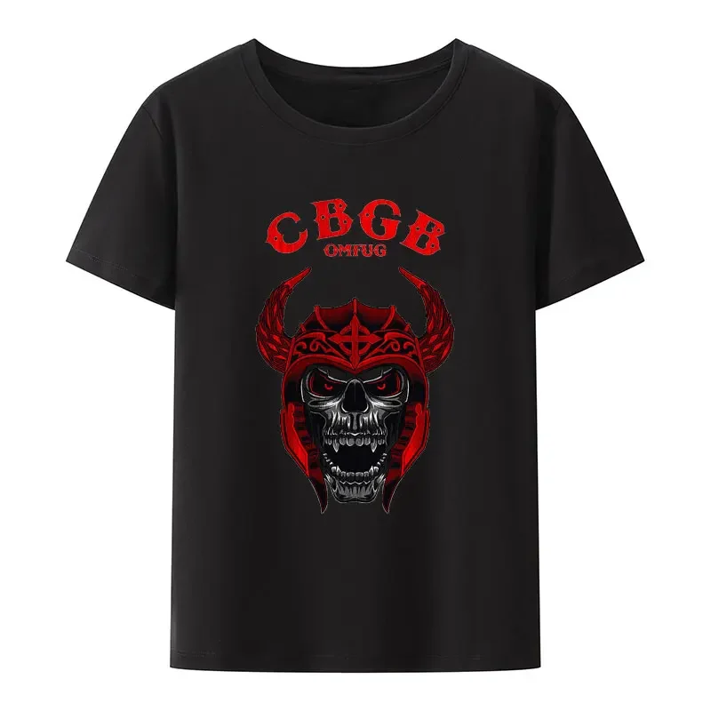 

CBGB OMFUG футболка с принтом черепа Mohawk, повседневная креативная популярная уличная мода, классные Топы