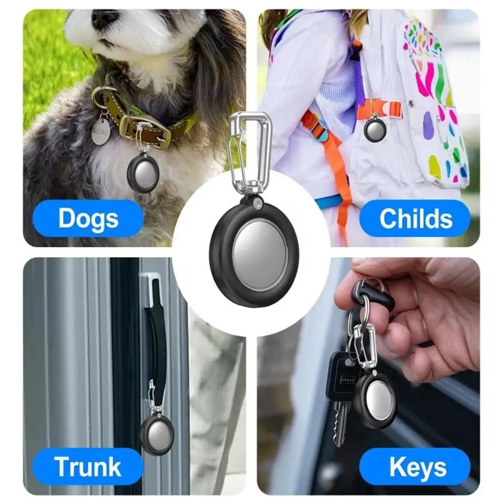 For AirTag Case with Keychain, Full Protection Shockproof Cover For Airtag2 Anti-lost Locator, Durable Anti-Lost Tracker Case