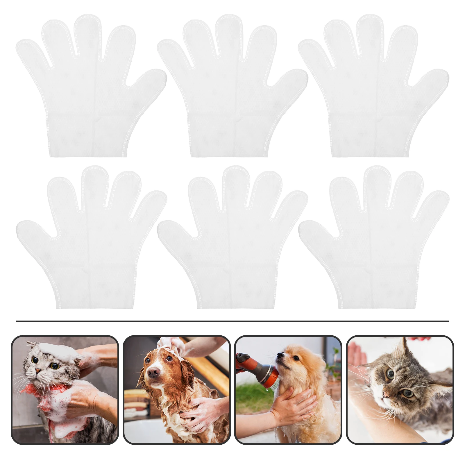 

Pet Cleaning Gloves Dog Washing for Bathing Cat Mitts Automatic Dry Cats Dogs Wipes UP