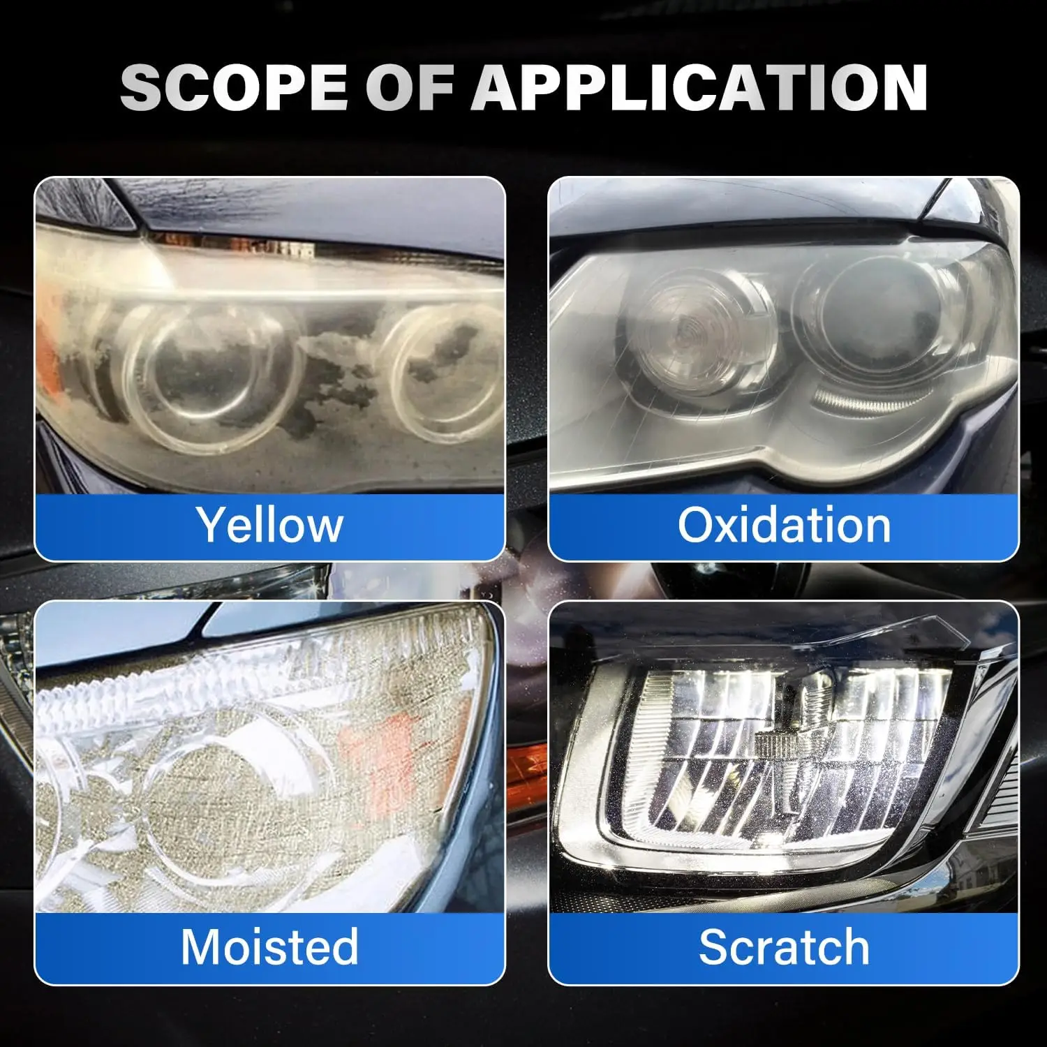 車のヘッドライト修理液修復キットポリマーポリッシュヘッドランプランプ傷除去剤噴霧カップツール