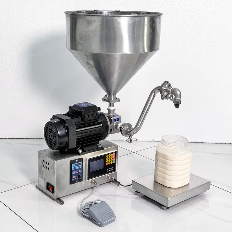 

Sesame Paste Honey Paste Body Sauce Granular Minced Meat Flexible Pump Weighing Quantitative Filling and Sealing Machine