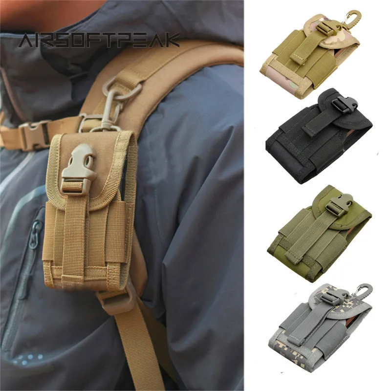 Phone Pouch  Tactical Bag Durable Hook Cover CaseAttachable Belt Cellphone Pouches Universal Multifunctional Wear Belt Waist Bag