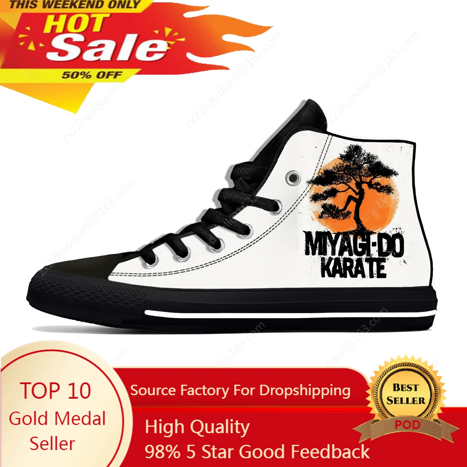 

Kai Miyagi Do Karate Japanese Kung Fu Cobra Funny Casual Cloth Shoes High Top Lightweight Breathable 3D Print Men Women Sneakers