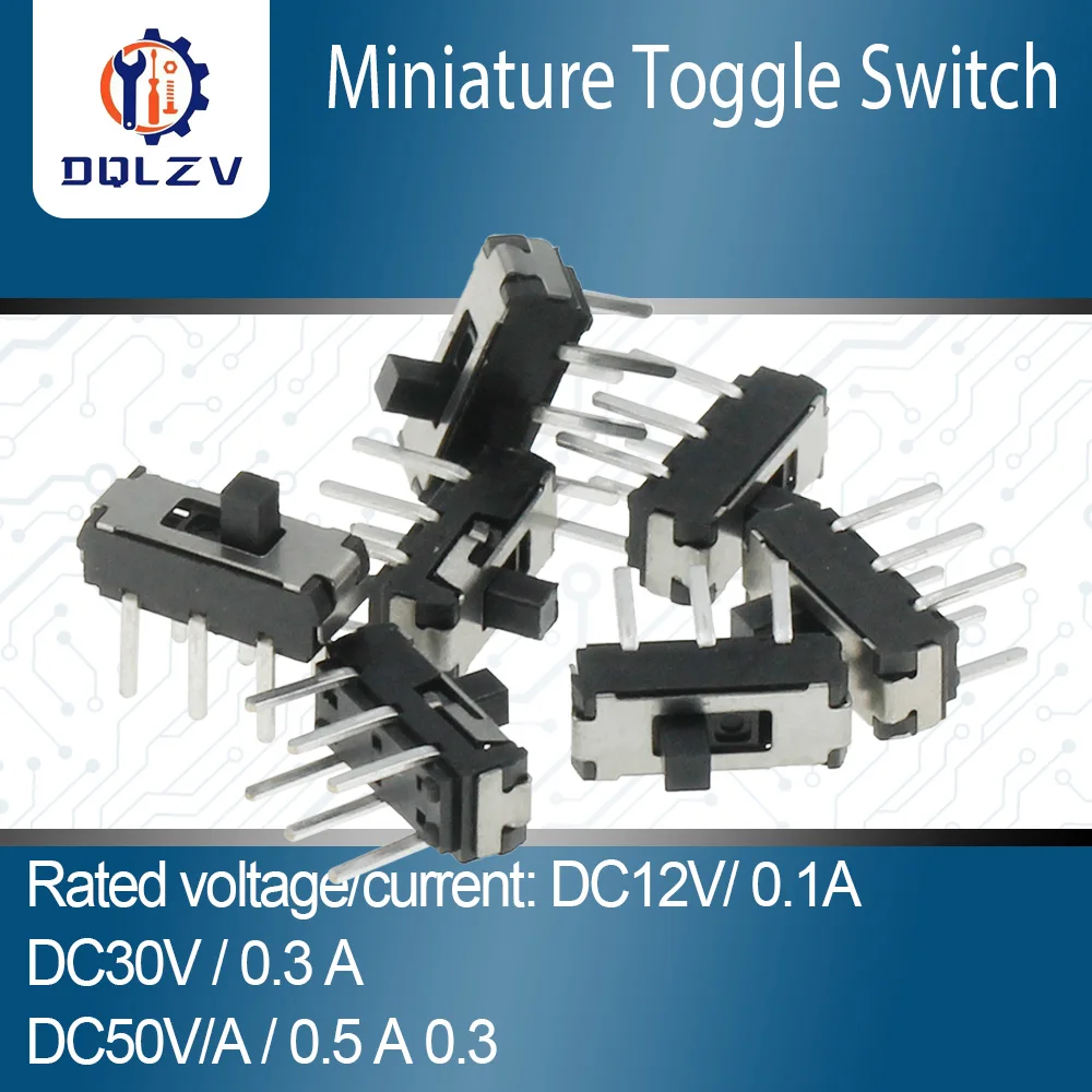 Przełącznik dwupozycyjny DIP6 MSS22D18 Mini miniaturowy przełącznik suwakowy DIP 2P2T 6-pinowy uchwyt wysoki 2mm