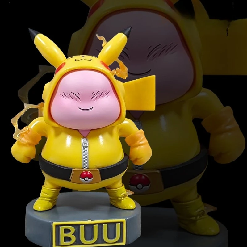 

Dragon Ball Anime Majin Buu cosplay Pikachu Statue model.pvc action figure Toys Collectible Decoration Desktop Gifts.Toy gifts