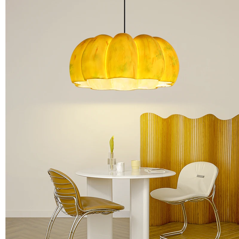 

Modern Minimalist Restaurant Pendant Light Personality Creative Coffee Shop Pumpkin Lamps Living Room Bedroom Home Ceiling Light