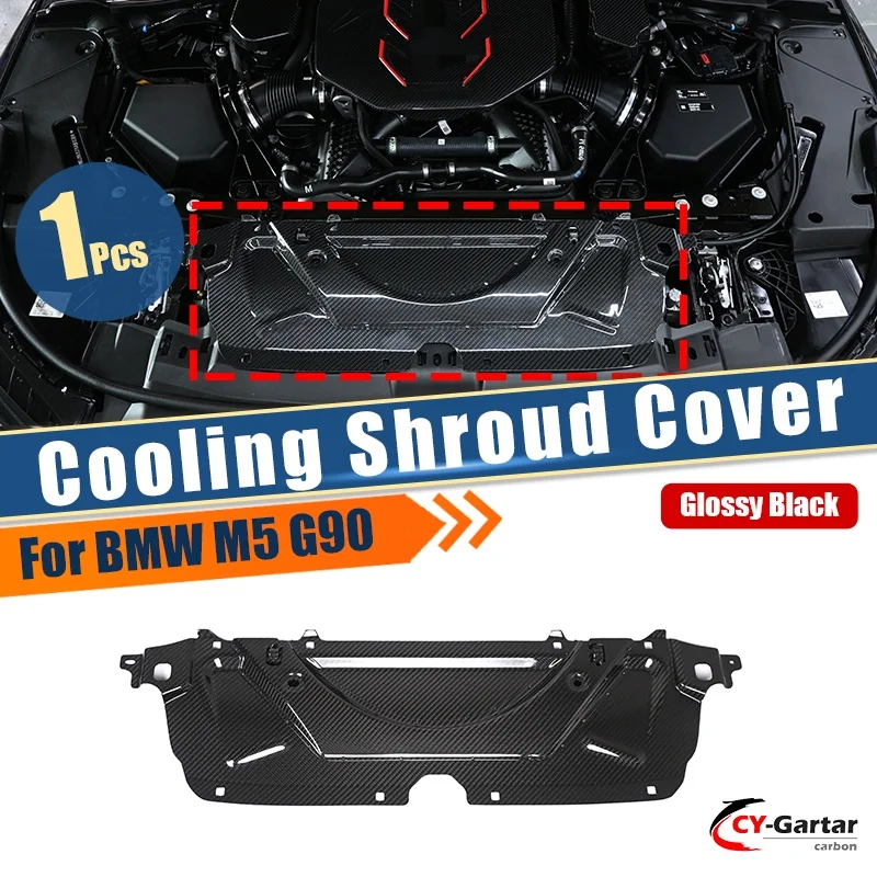 

Real Dry Carbon Fiber Cooling Shroud For BMW M5 Series G90 G99 OEM Style 2025-IN 1Pcs/Piece Engine Bay Cover Cars Accessories