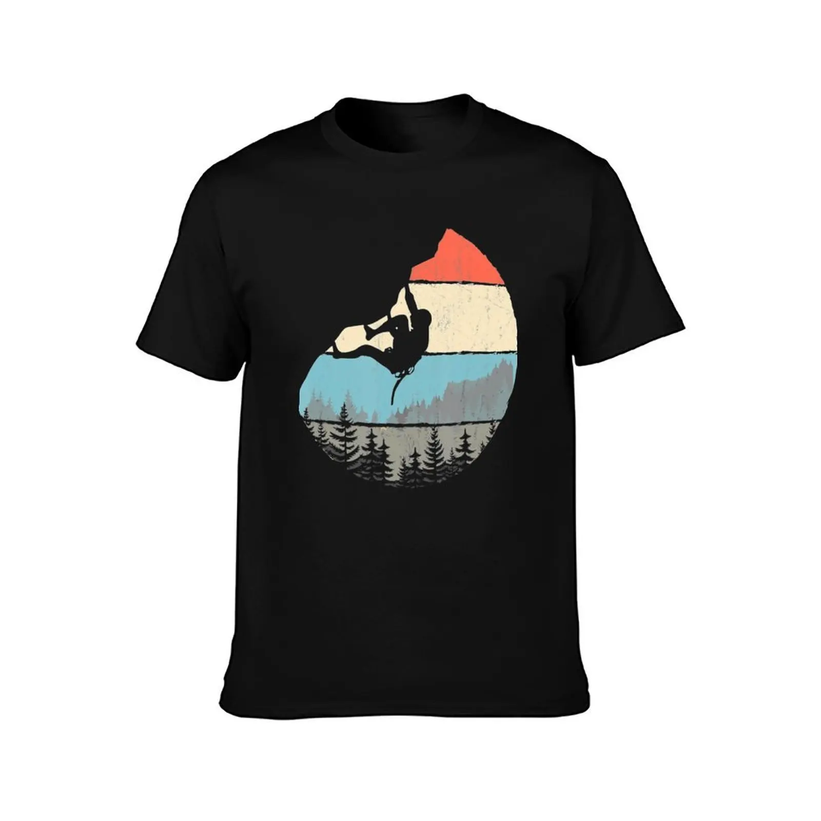 Style Rock Climbing Retro Bouldering Climber T-Shirt Festival Short Sleeve T-Shirt