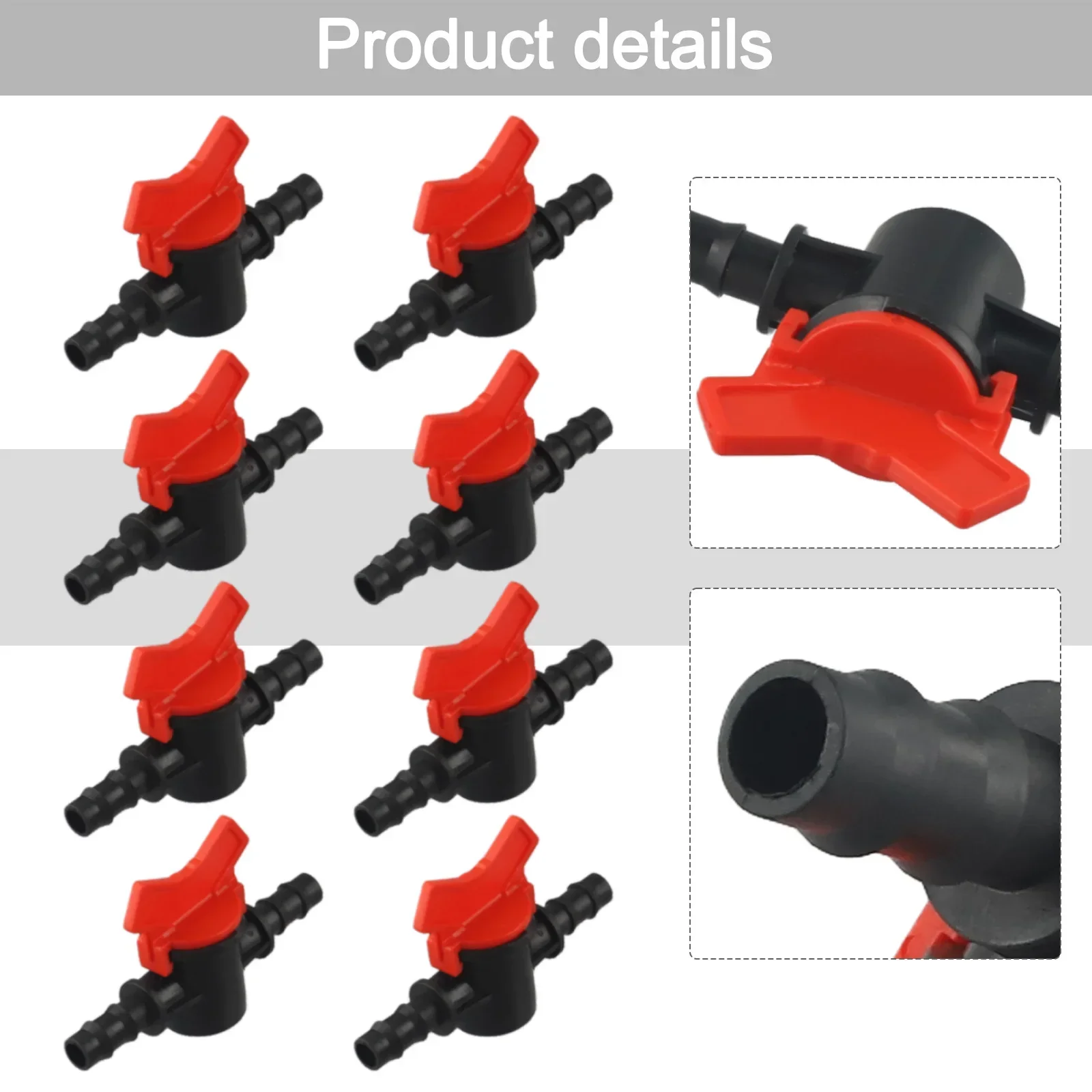

8Pcs Garden Hose Valves with Effective Sealing Designed for 8mm Hose Compatibility Perfect for Water Flow Management