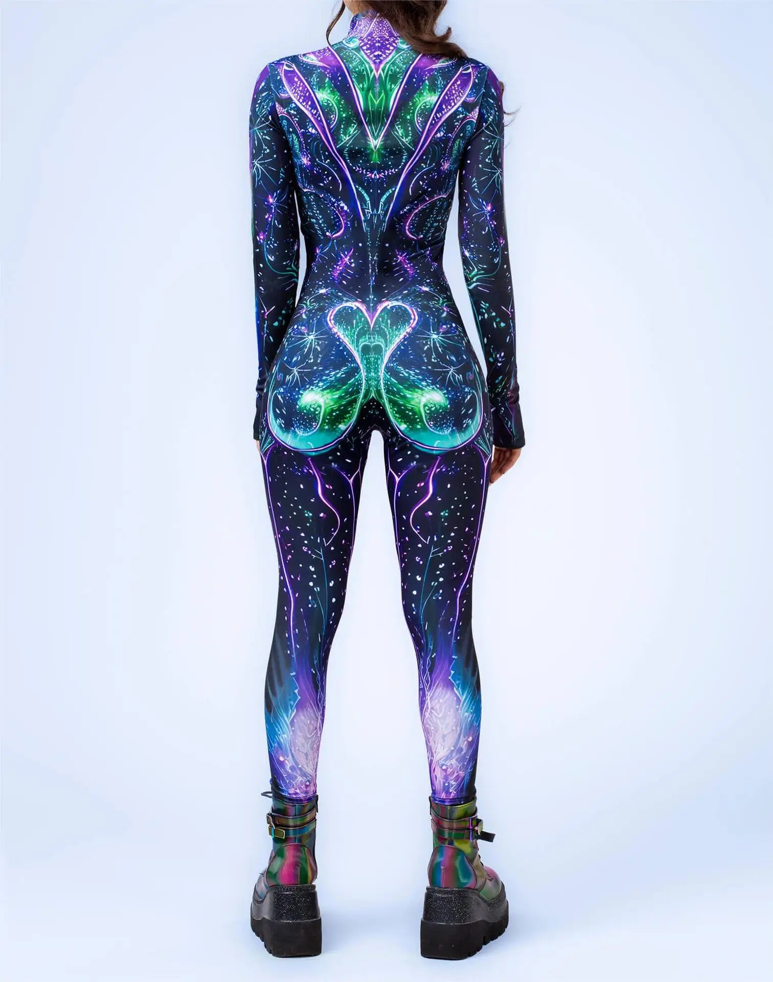 Damen Festtags- und Festival-Aerial-Yoga-Jumpsuit Halloween-Party-Kleidung Karneval Morphsuit Cosplay Einzigartiges Kostüm Bodysuit Zentai – Detail 3