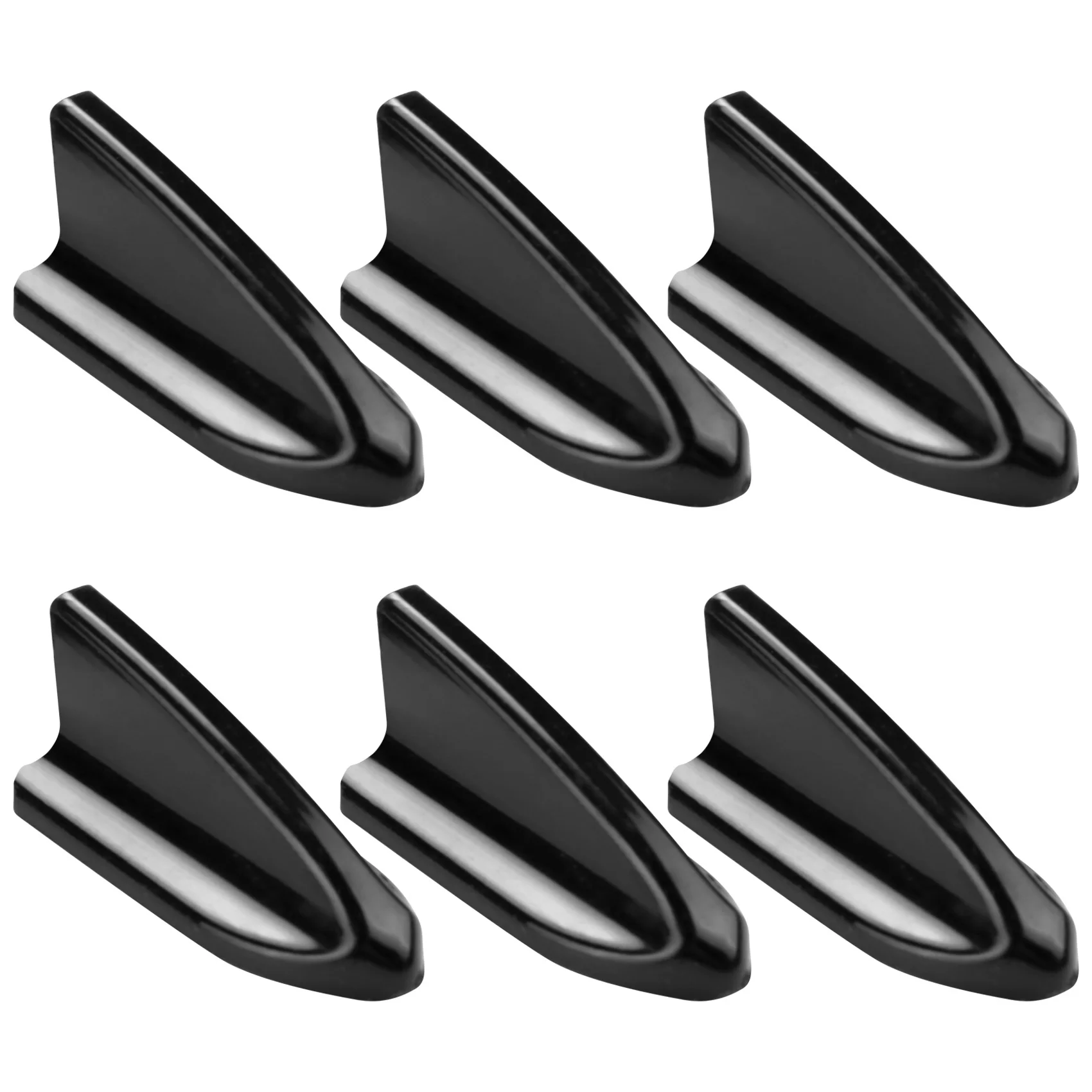 Shark Fins Spoiler Wing Kit, Black PP Telhado, EVO-Style Vortex Generator, 6Pcs