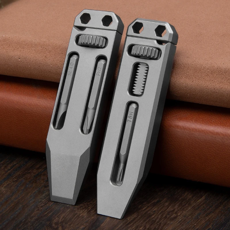 Titanium Alloy Wrench Multifunctional Activity Tool Screwdriver Mini Edc Portable Outdoor Camping Repair Tool Bottle Opener