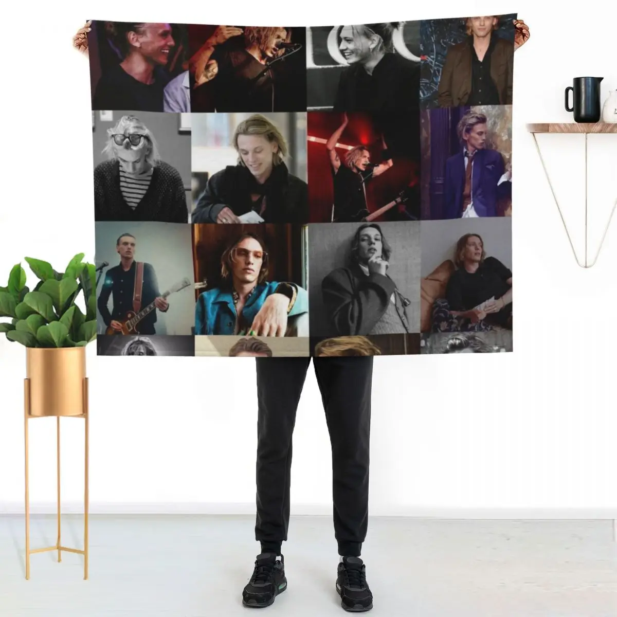 

Jamie Campbell Bower Collage Throw Blanket Lightweight Warm Blanket for Travel Camping