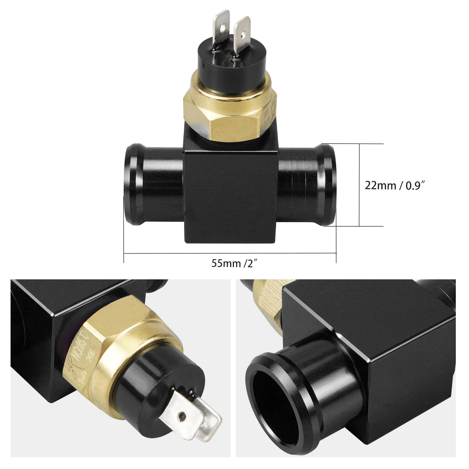NICECNC For Beta RR 300 Xtrainer 300 RR 125 250 300 350 390 400 430 450 498 M14x1.5 mm Radiator Fan Temperature Switch Connector