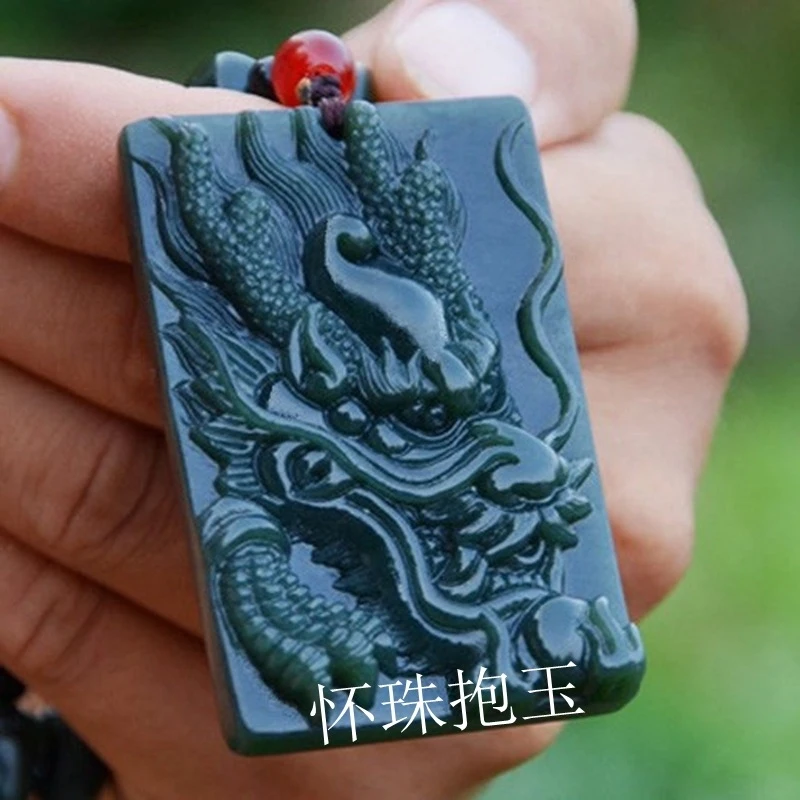 

Мужской кулон Hotan Green с подвеской в виде знака зодиака из нефрита, амулет