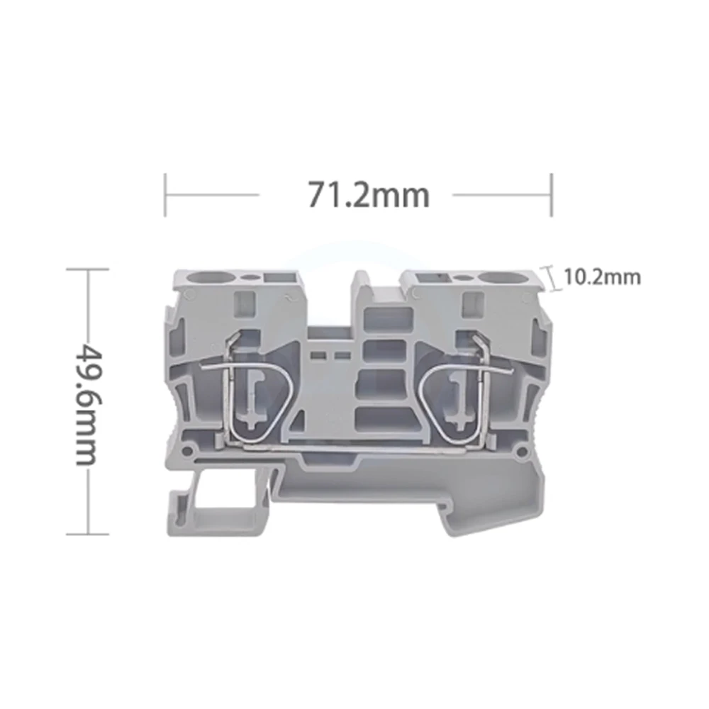 (10 pcs) ST10 Spring-Loaded Terminal Block Rail-Mounted Quick-Connect Combination Type UK Screwless Rail Connector ST-10