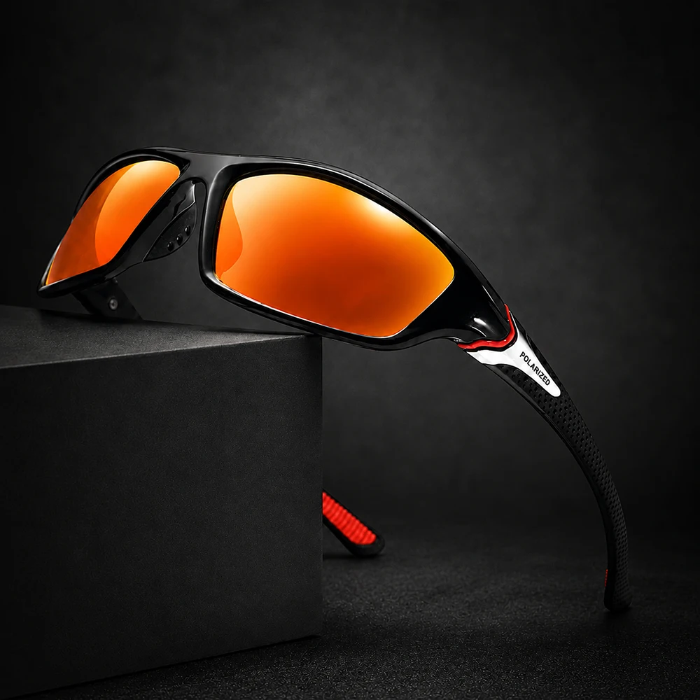 Polarized Sports Sunglasses Men UV400 Anti-Glare Driving Cycling Fishing Goggles Outdoor Windproof Sun Glasses Sport Eyewear