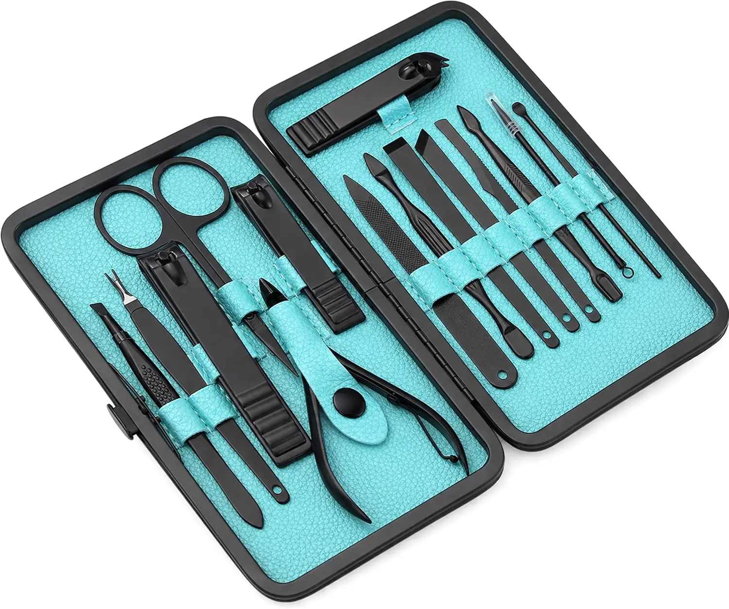 

Professional Nail Clippers Kit for Women Men, 16Pcs Manicure Pedicure Set with Travel Case, Grooming Tools for Fingernail Toenail