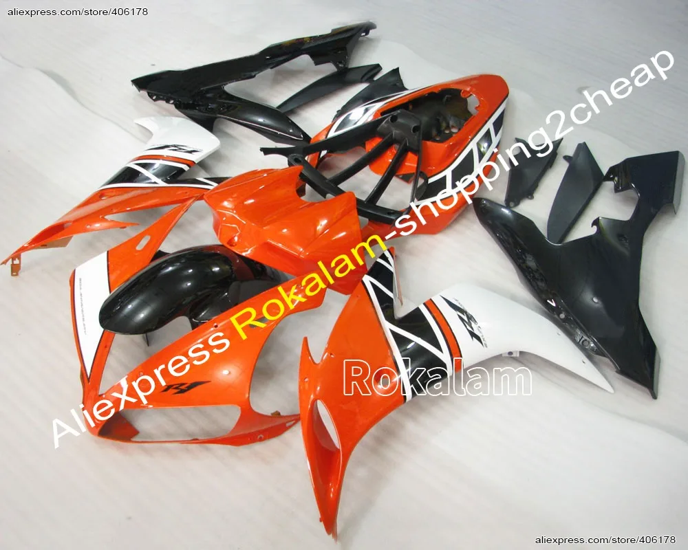 ABS Bodywork For Yamaha 2004 2005 2006 YZF R1 YZFR1 04 05 06 YZF-R1 Orange Multi-Color  Fairing Kit (Injection Molding)