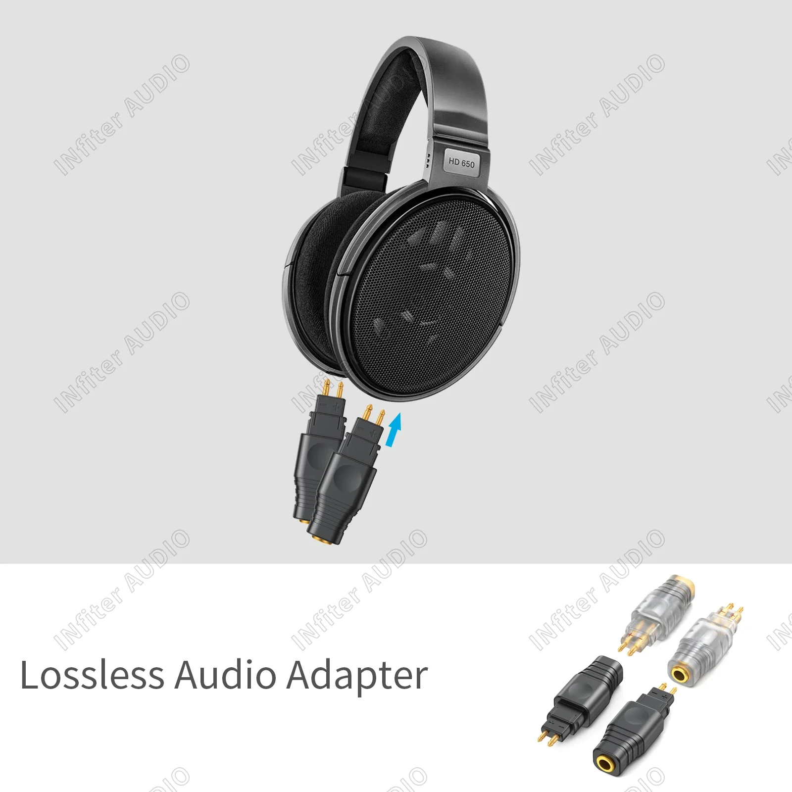 HDMI 600〜3.5mmアダプター、Sennheiserに接続されたケーブルHd580/hd600/hd650/hd25/hd660