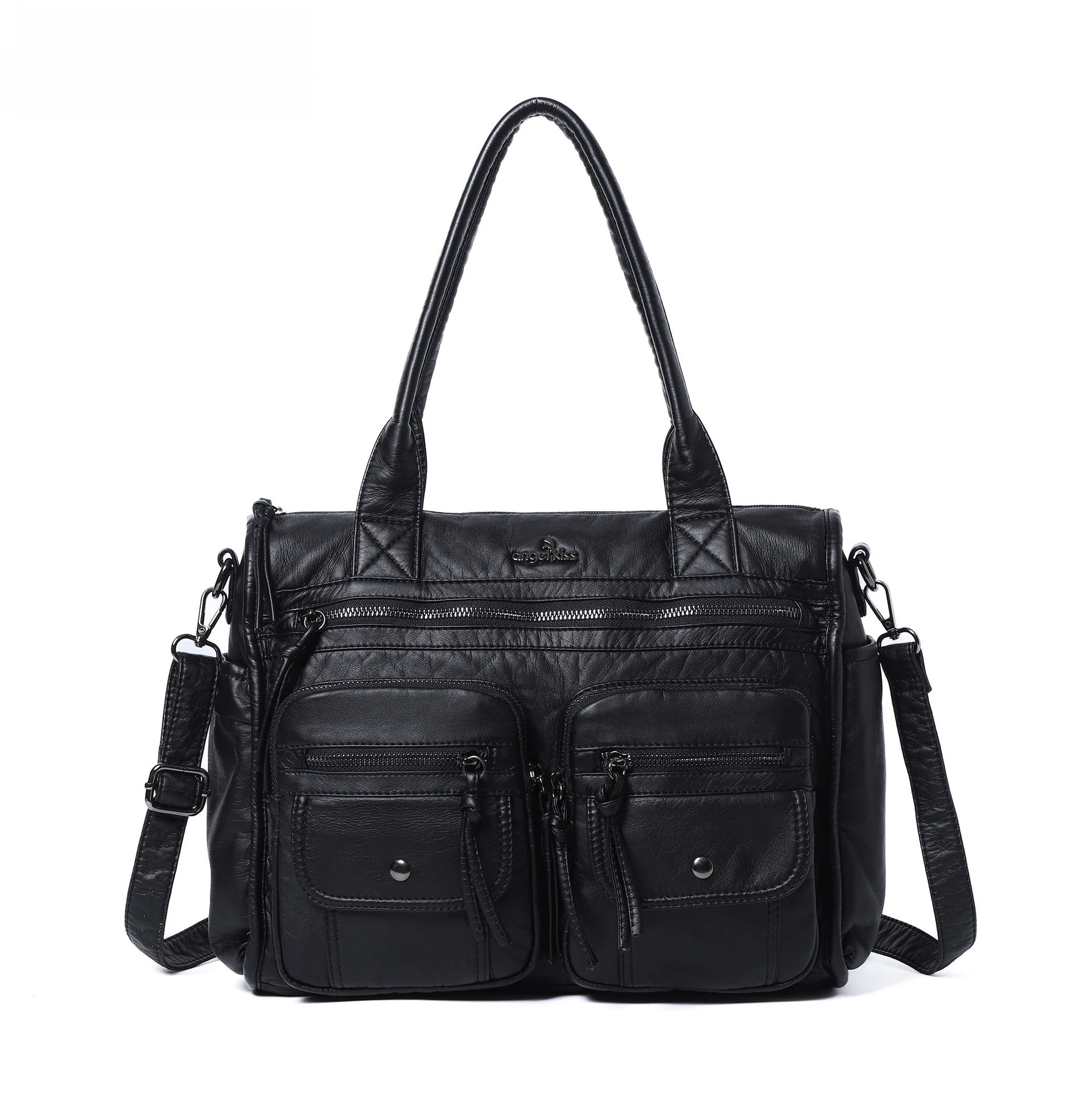 

Women Handbags Satchel Top-handle Handbag Fashion PU Shoulder Bag Multi-pockets Shoulder Bags Tote Bag