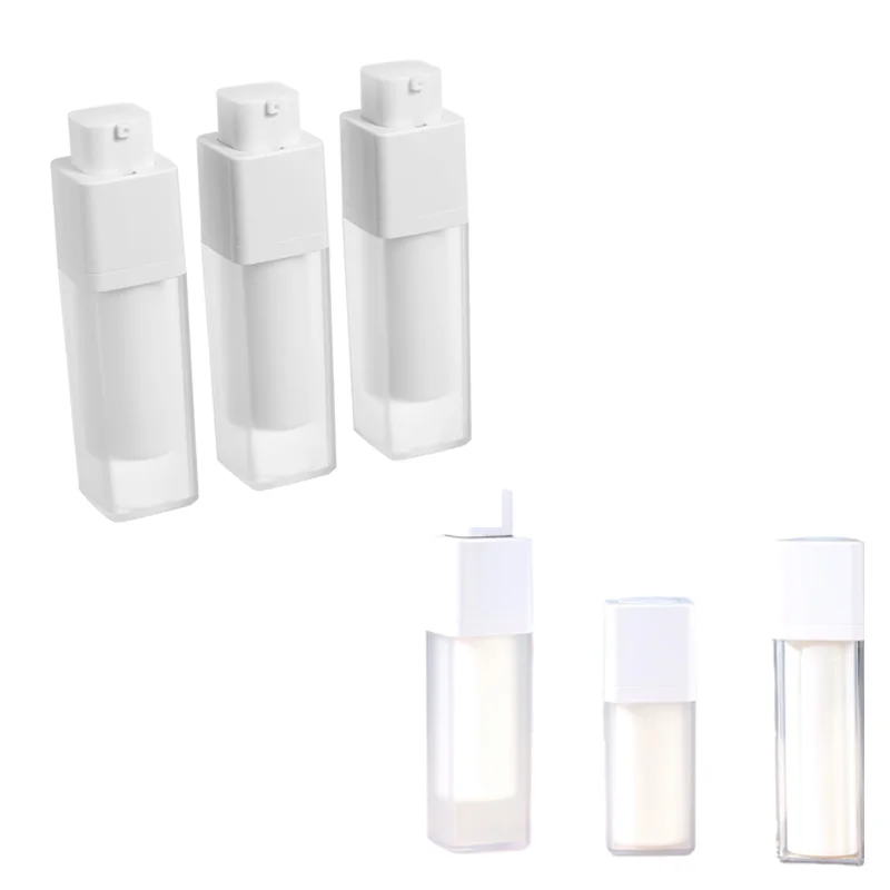 

20Pcs 15ml-50ml Travel Rotary Vacuum Bottle Isolated Press Emulsion Dispenser Bottle