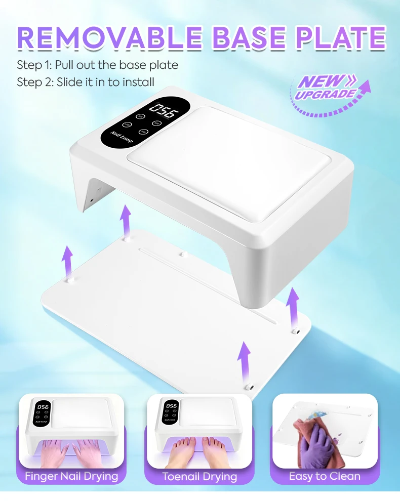 Professionelle 96 LED Nagellampe Schnell UV Gel Nagellack Trockner mit 4 Timer Sensor Lampe für Maniküre Salon Werkzeuge – Detail 6