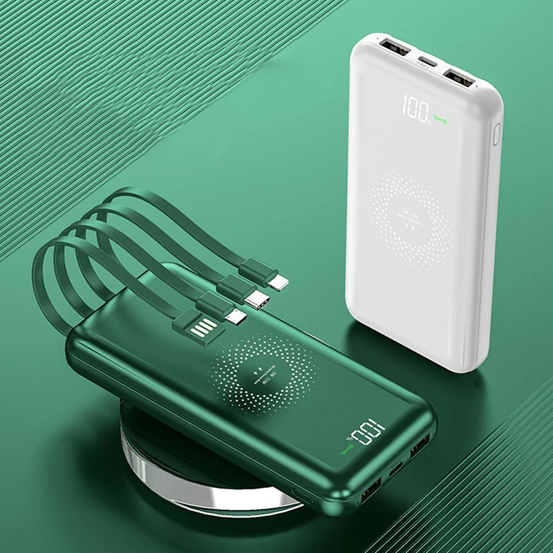 

Беспроводное зарядное устройство 20000 мАч, аккумулятор Power Bank, цифровой дисплей, Powerbank для iPhone, Samsung, Huawei, Xiaomi, портативное зарядное устройство