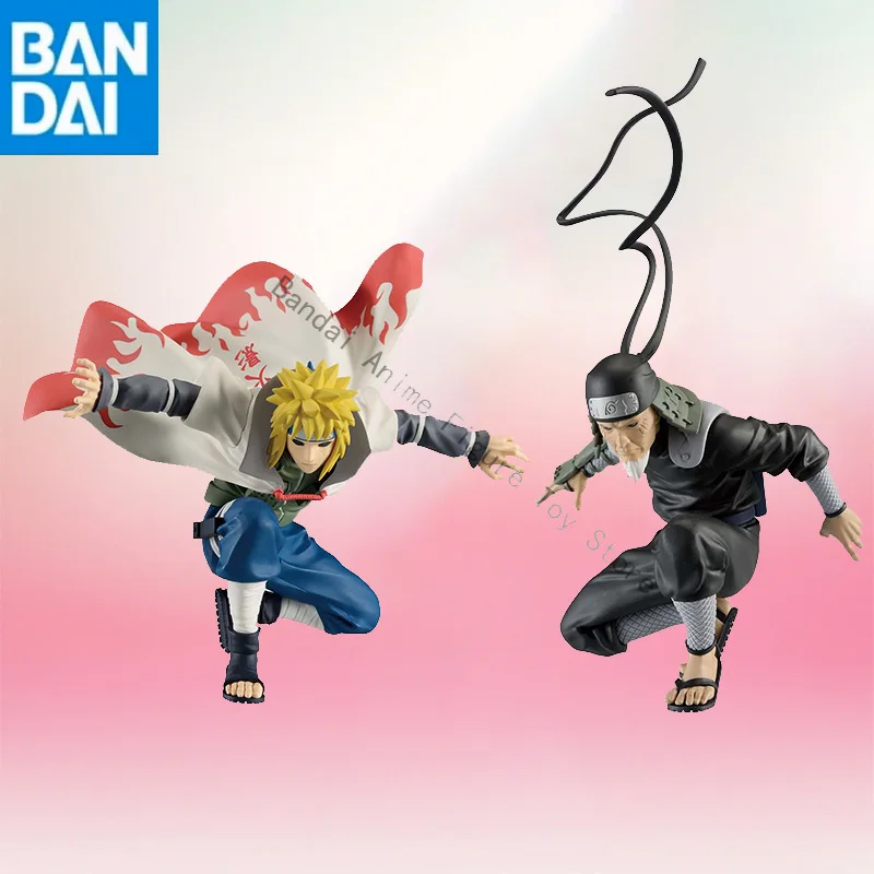 

in stock Original Genuine BANDAI NAMCO BANPRESTO NARUTO Shippuden PANEL SPECTACLE Namikaze Minato and Sarutobi Hiruzen PVC model