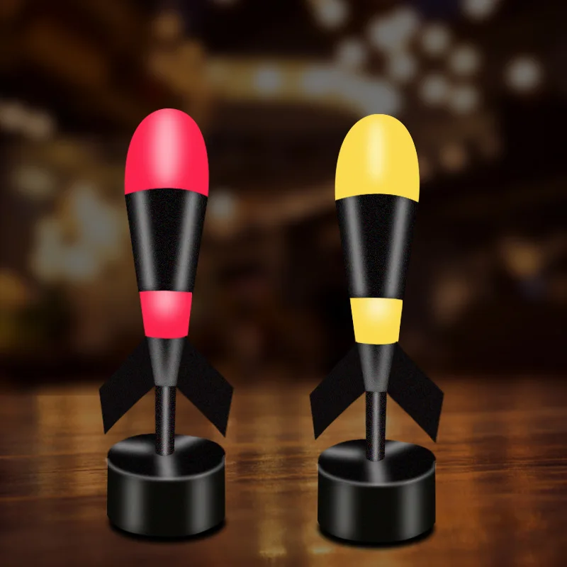 

New bar LED charging table lamp creative rocket shape decorative table lamp restaurant service bar night light