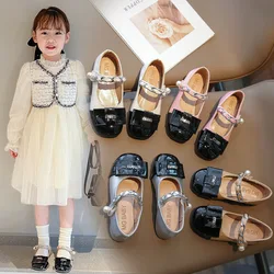 Scarpe in pelle da ragazza autunno New Trendy Bow Princess Shoes Girl Baby Fashion Little Leather Shoes scarpe da ragazza scarpe da scuola