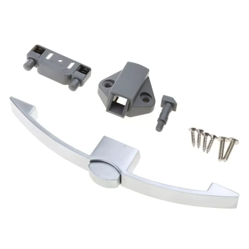 1pcs RV Push Lock With Handle Door Cabinet Drawer Latch Button Lock For Swift Sterling Caravan Motorhome RV Accessories