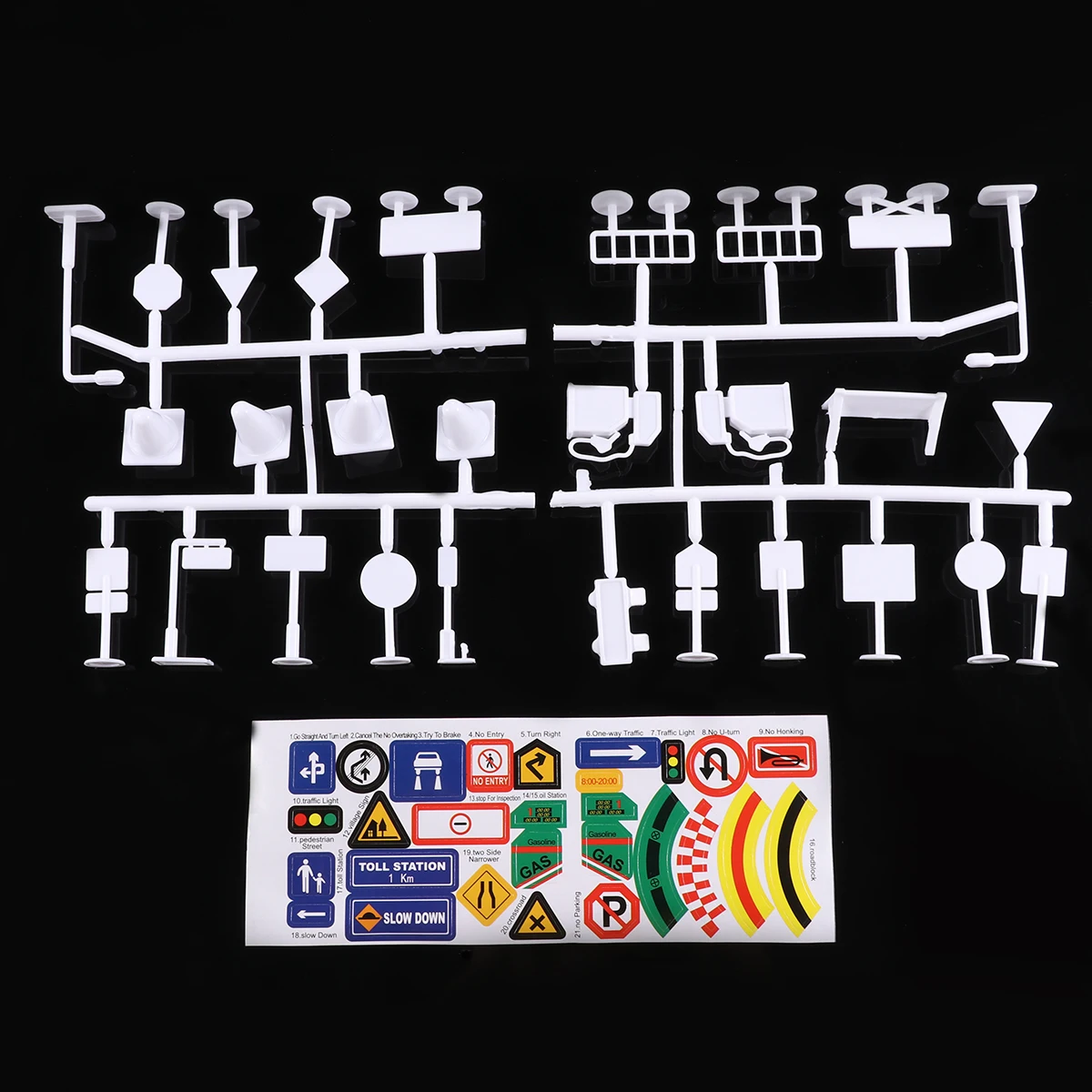 

112pcs Educational Toy Kids Learning Warning Street Logo Non Remote Traffic Signs Children Educational Toy Control