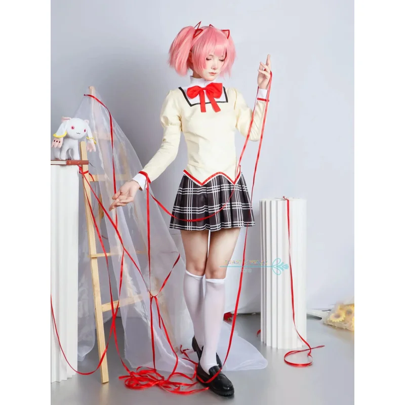 Madoka Cosplay Anime Puella Magi Madoka Magica Cosplay disfraz Homura Sayaka Kyoko Mami Cos fiesta de Halloween uniforme Sexy para mujer