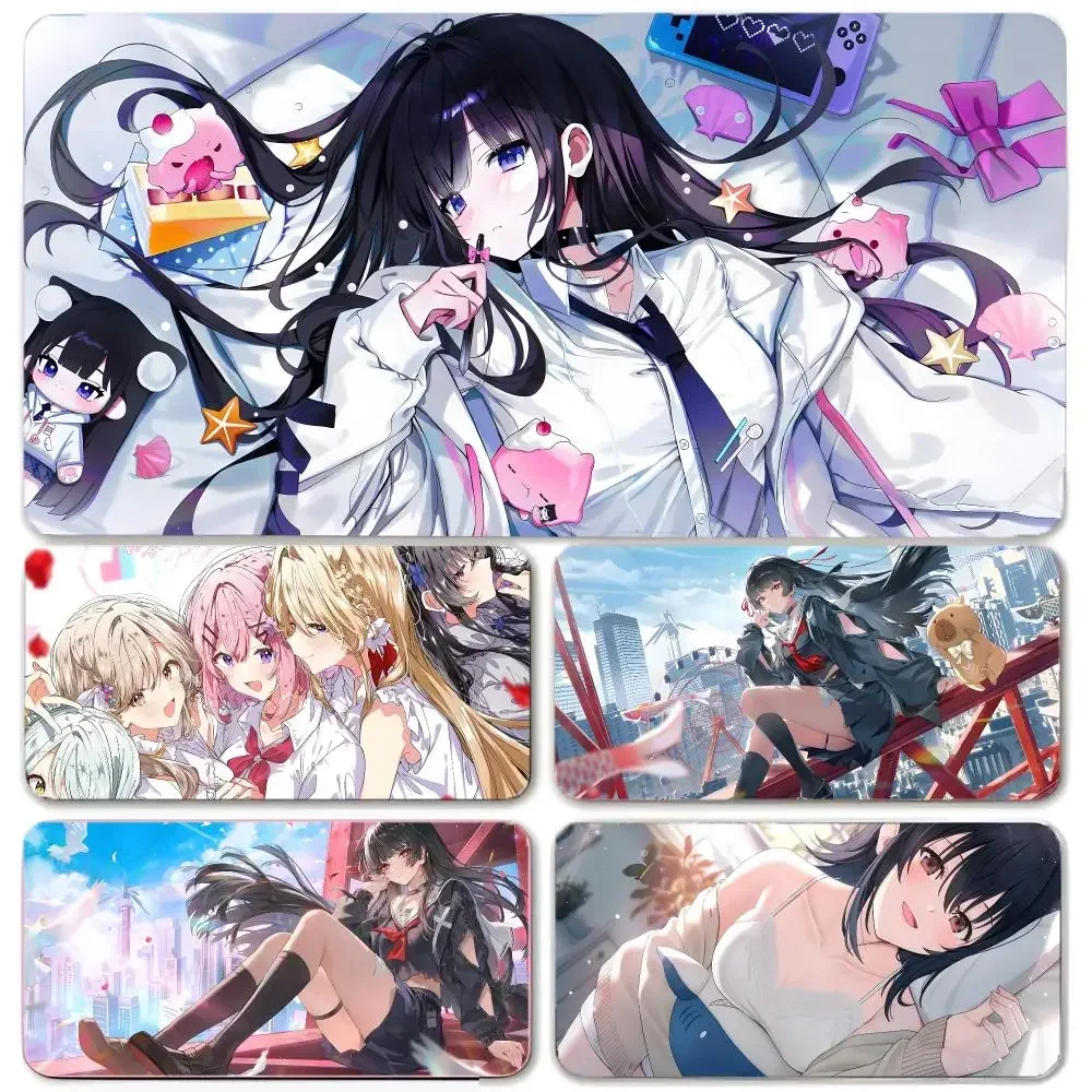 Anime School I Made Friends With The Second Prettiest Girl In My Class Large Gaming Mousepad with Thick Stitched Edge Desk Mat