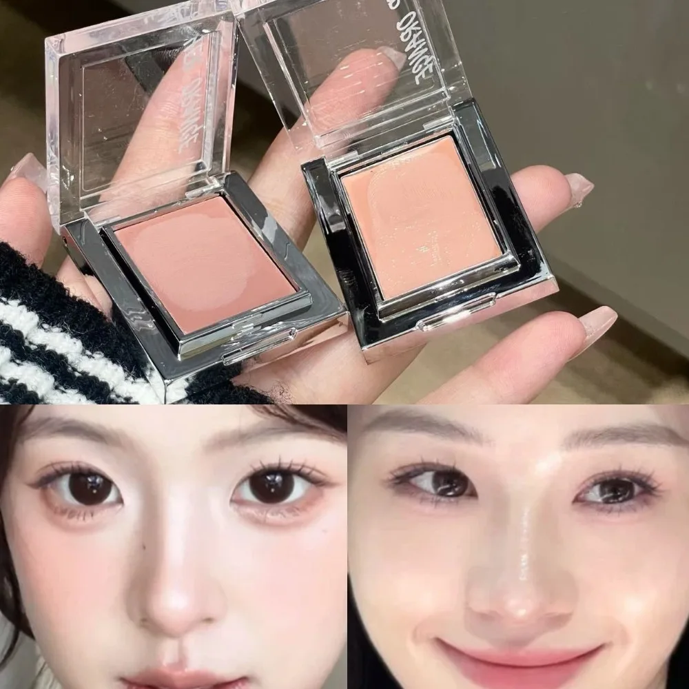 Nude Beige Brown Blusher Cream Low Saturation Blush Contour Cream Matte Smooth Facial Highlighter Matte Monochrome Natural Rouge