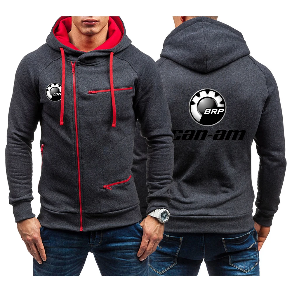 

CAN-AM BRP 2023 Men's New Hight Quality Hoodie Warmer Hooded Cotton Sweatshirt Popular Coat Jacket Outwear Zip Up Tops Clothing