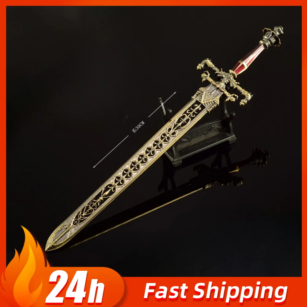 ดาบไนท์แอนด์ไฟร์ ของเล่นดาบคาตานะ ขนาด 30 ซม. ของสะสมจากเกม Elden Ring ทำจากโลหะ เหมาะสำหรับตกแต่งโต๊ะทำงาน ของขวัญสำหรับเด็กผู้ชาย