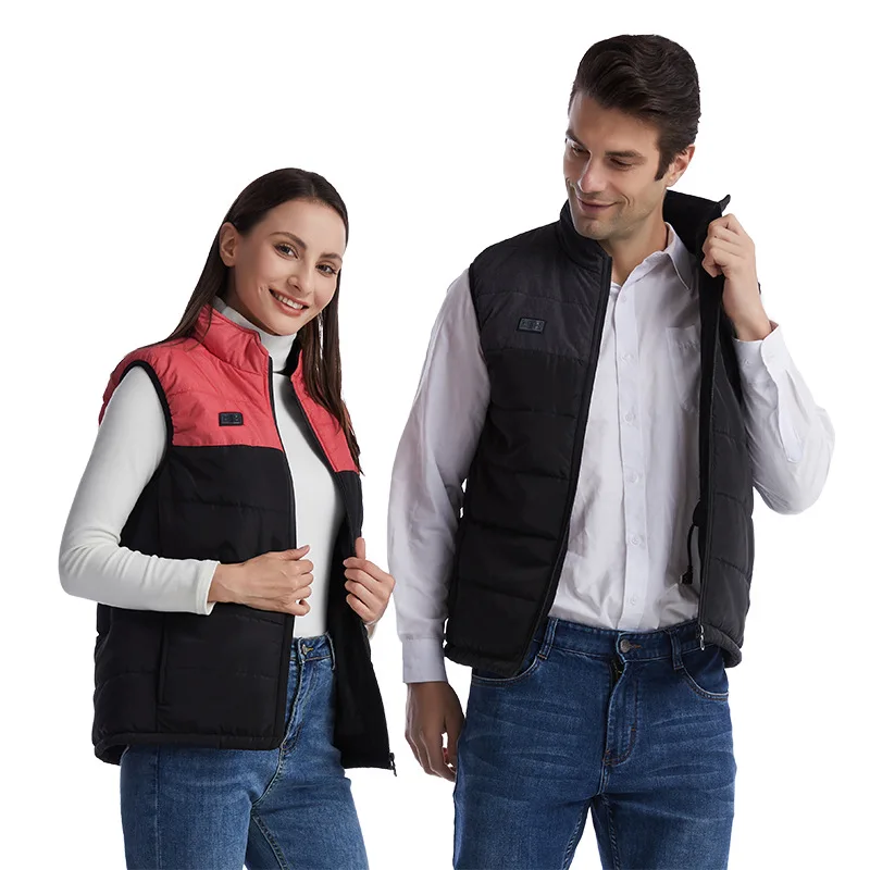Gilet riscaldante USB riscaldamento elettrico intelligente a quattro zone gilet riscaldante a nove zone a temperatura costante a tre velocità caldo cappotto di cotone