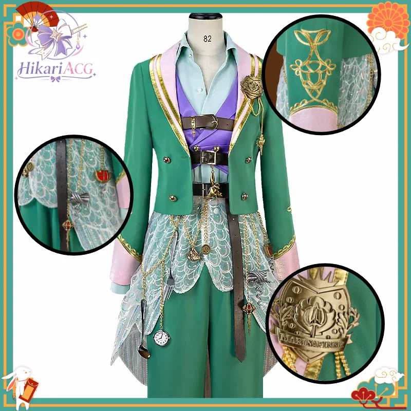 Rielle Rielle corallia Anime cosplay Costume Twisted-Wonderland Rielle corallia Comic Con Carnival Party Outfit Green Suit Coat - Aliexpress Deal